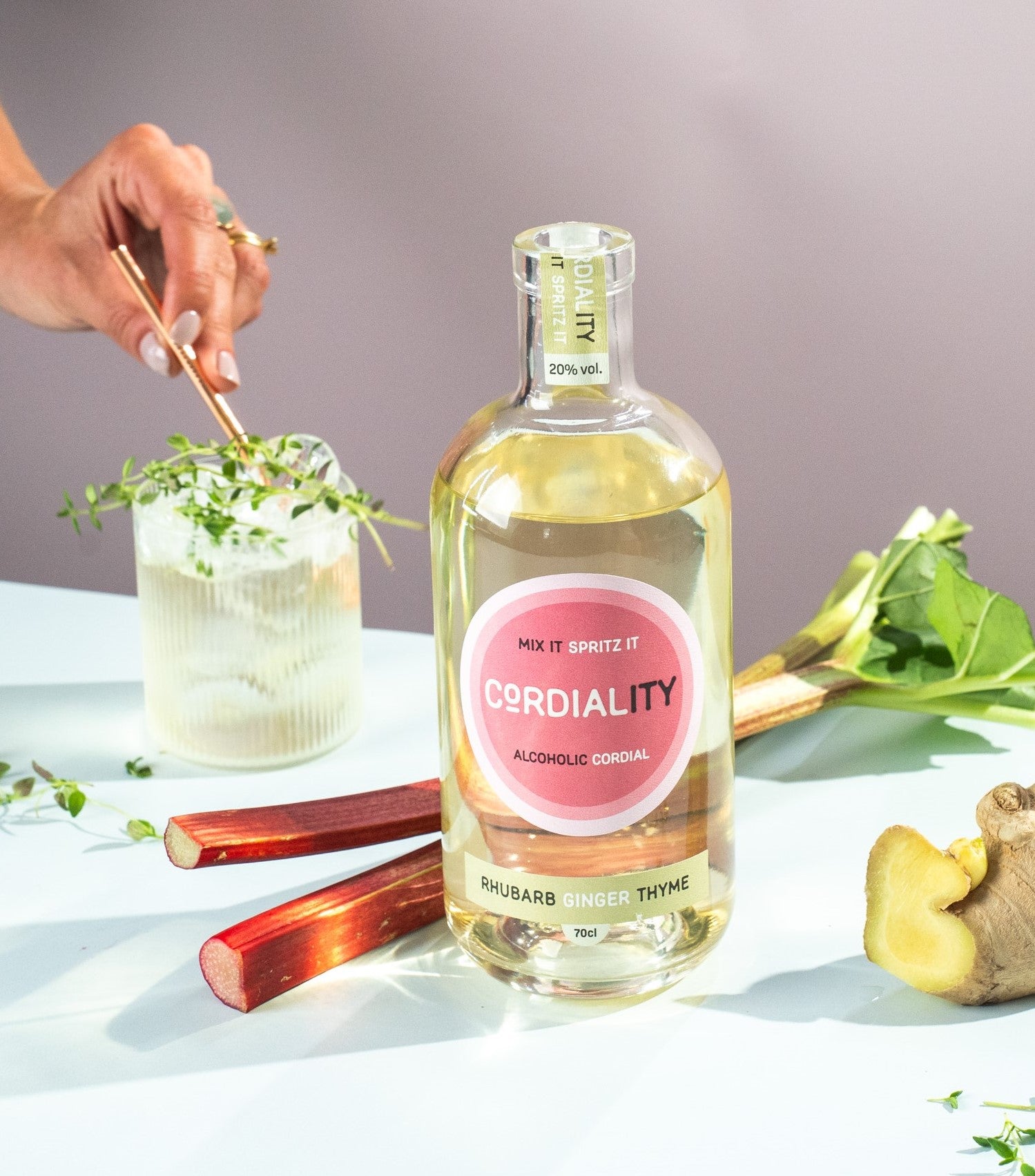 Mixology of Rhubarb, Ginger & Thyme